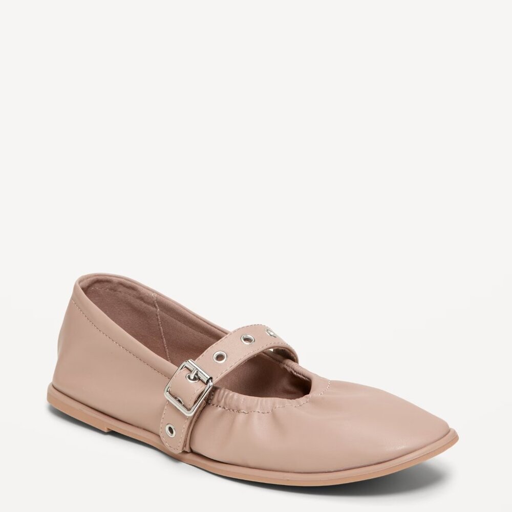 Old Navy Mary Jane Scrunch Ballet Flats